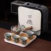 2026 Rotating Teapot Travel Set – Portable Gongfu Tea Cup & Pot for Home and Car