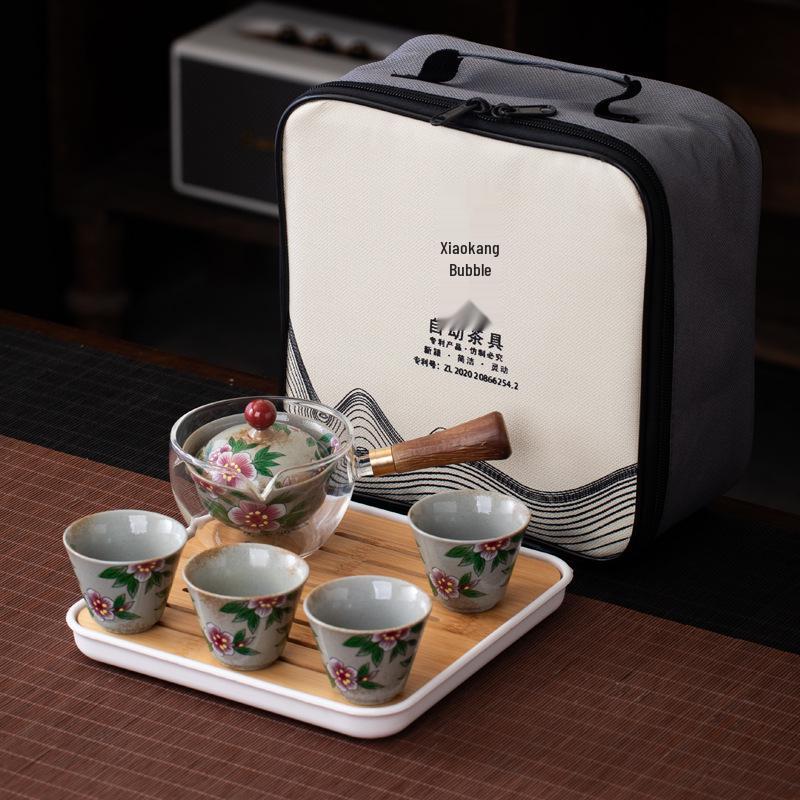 2026 Rotating Teapot Travel Set – Portable Gongfu Tea Cup & Pot for Home and Car