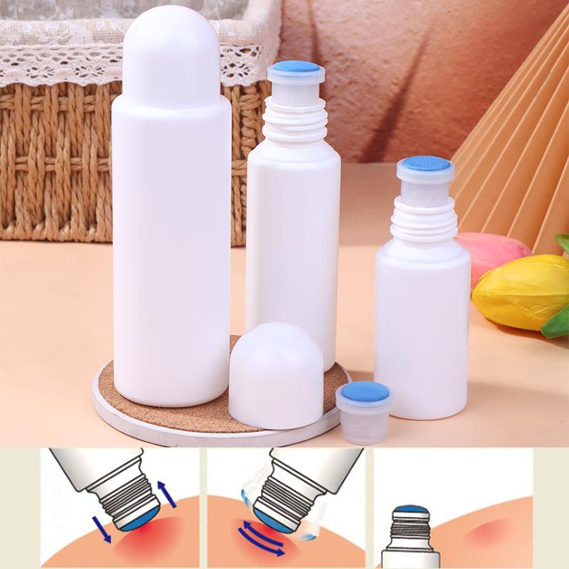 Refillable Sponge Head Applicator 50/80/150MLEmpty Plastic Liquid Medicine Bottles for Skin Care Scalp Hair Antipruritic Storage