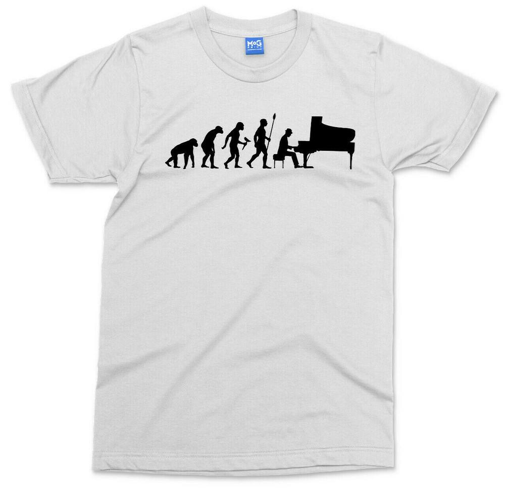 Piano Evolution TShirt Retro Pianist Gift Top Music Musical Instruunisext Player