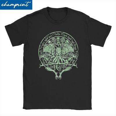 Koszulka z nadrukiem Idol Cthulhu Mitologia Cthulhu Lovecraft Sztuka Cthulhu 100% Bawełna Odzież Krótki rękaw Okrągły dekolt T-shirty Duży rozmiar Koszulka