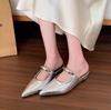 Fashion 2025 New Closed Toe Women's Slippers Fashion Leopard Print Hot Sale Outdoor Daily Metal Decoration Best Seller Wedge Slippers
