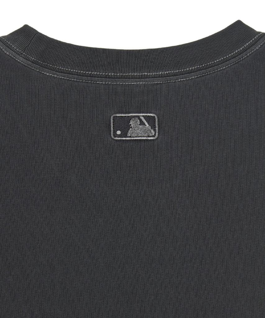 Emelbi Vintage Washed Graphic Short Sleeve T-Shirt Bos (D.Charcoal Grey)