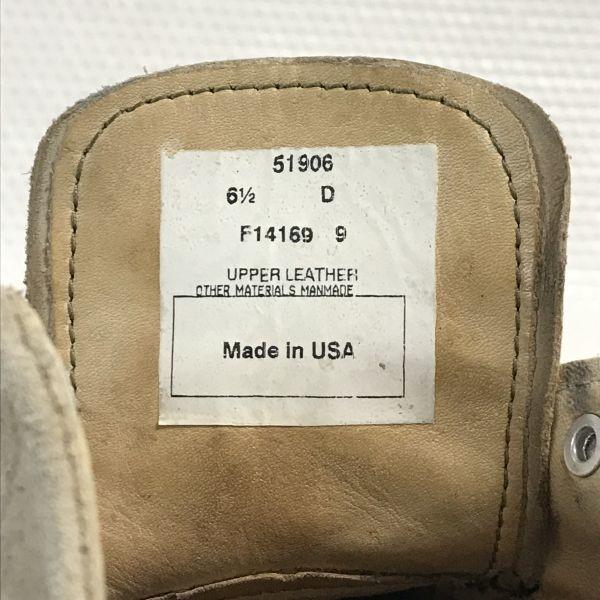 90s USA Made Vintage/COVE SHOE COMPANY/Suede Leather White Bucks Shoes/6.5D/24.5/Beige/Vibram Sole(USED)