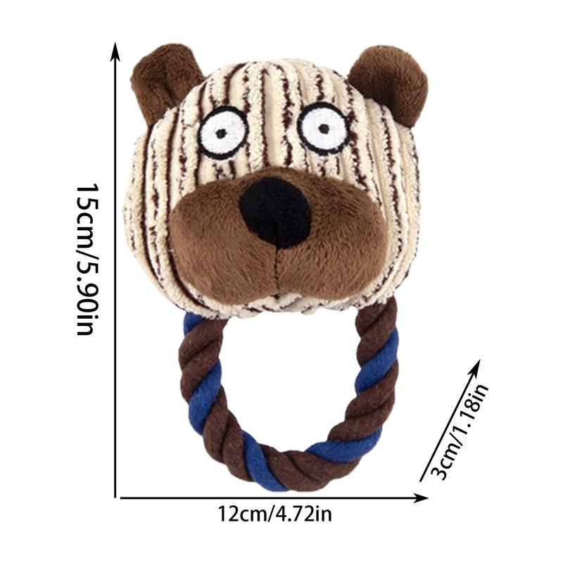 Squeaky Animal Dog Toys Cartoon Dog Squeaky Toys Plush Dog Toy Wear-Resistant Plush Dogs Chew Toy Stuffed Dog Toys For Pet Dogs