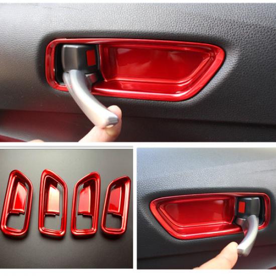 For Toyota Corolla - Bright red Interior Door Handle Bowl Cover Trim