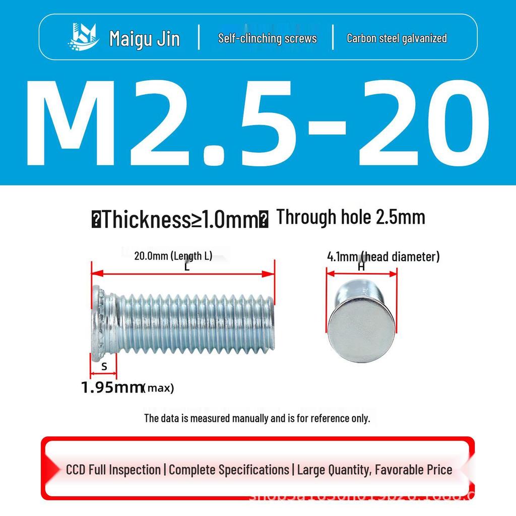 Flat Head Carbon Steel Galvanized Rivet Nuts FH-M2 to M10 - Free Shipping