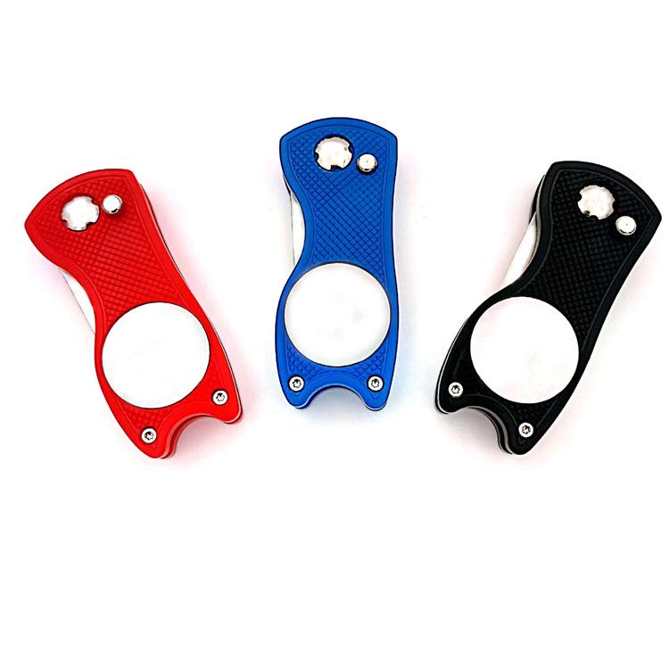 Golf Lawn Repair Folding Divot Tool - Plastic Ball Fork