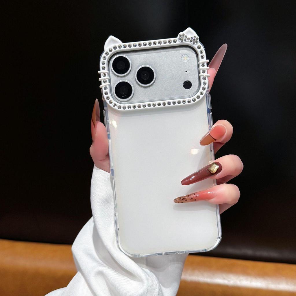 Cat Acrylic Large Hole Phone Case for 17 Pro Max, 16, 12/11/12