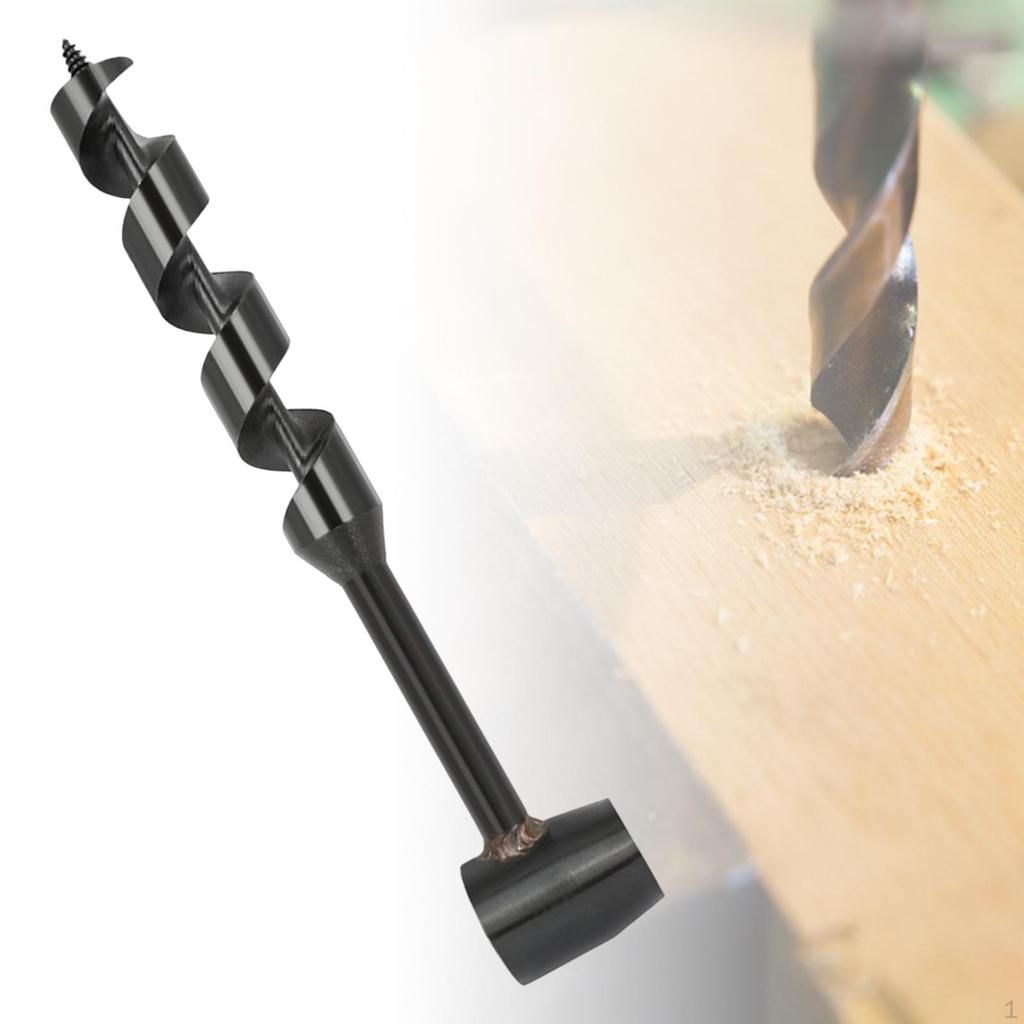 Wood Auger Survival Tools, Heavy Duty Bushcraft Woodworking Spiral Hole Hand Drill for Backpacking