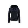 Solid Color Logo High Elastic Breathable Sports Knitted Hoodie Women Outerwear Royal-Blue A11W231504F-NV