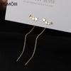 925 Sterling Silver Star Long Tassel Earrings for Women Wedding Party Jewelry New Arrival