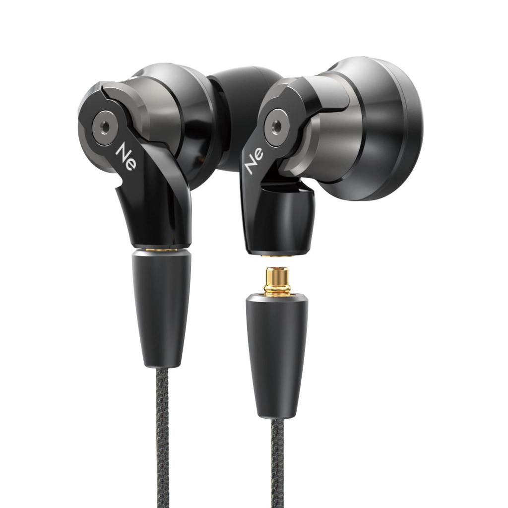 Radius radius High resolution compatible MMCX Ne VOLT series heavy bass model HP-NHR31 Earphones re-cable HP-NHR31K (1.Single item, black)