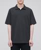 Slit Neck Pique Polo Shirt [Dark Grey]