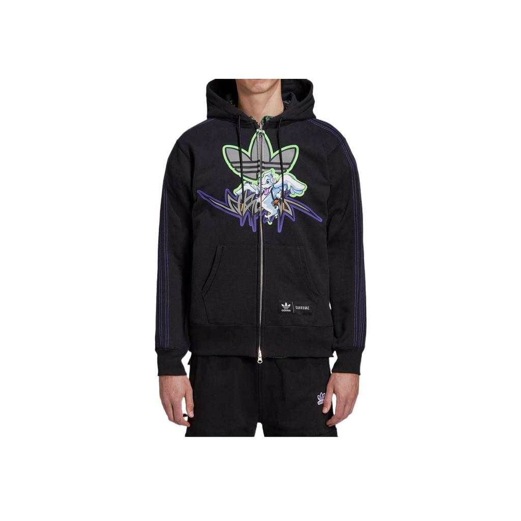 Adidas Originals Trefoil Logo Print Zip-Up Reversible Jacket Men Jacket Green FS8917