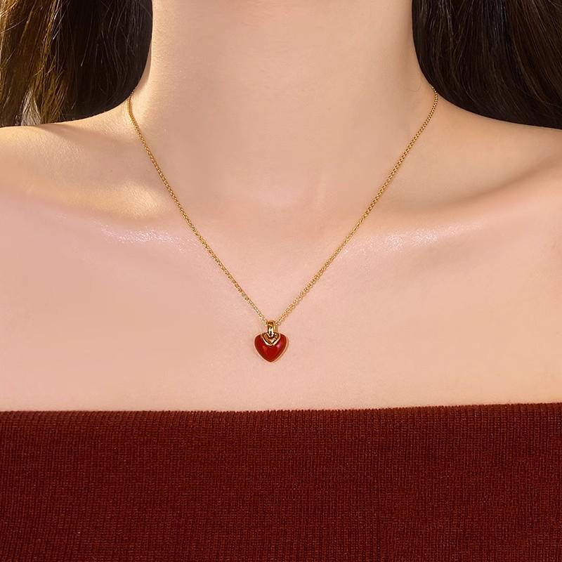 

Ankola Retro Red Drip Glaze Choker Ожерелье - Изысканная Женская Свитерная Цепочка