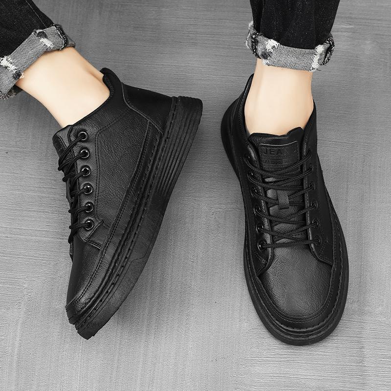 Универсальная мужская офисная повседневная кожаная обувь для мальчиков и студентов — фото 13