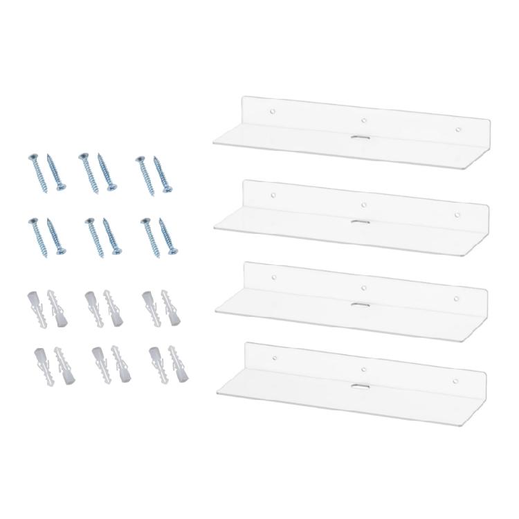 Transparent Acrylic Floating Shelves for Storage Multi-Functional Holder Rack 1