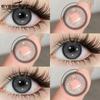 Eyeshare 1 Pair Colored Contact Lenses Brown Eye Contacts Gray Pupils Doll Eye Lenses Makeup Cosmetics Year Use