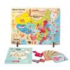 Magnetic Wooden World Map Jigsaw Puzzle for Children's Early Education