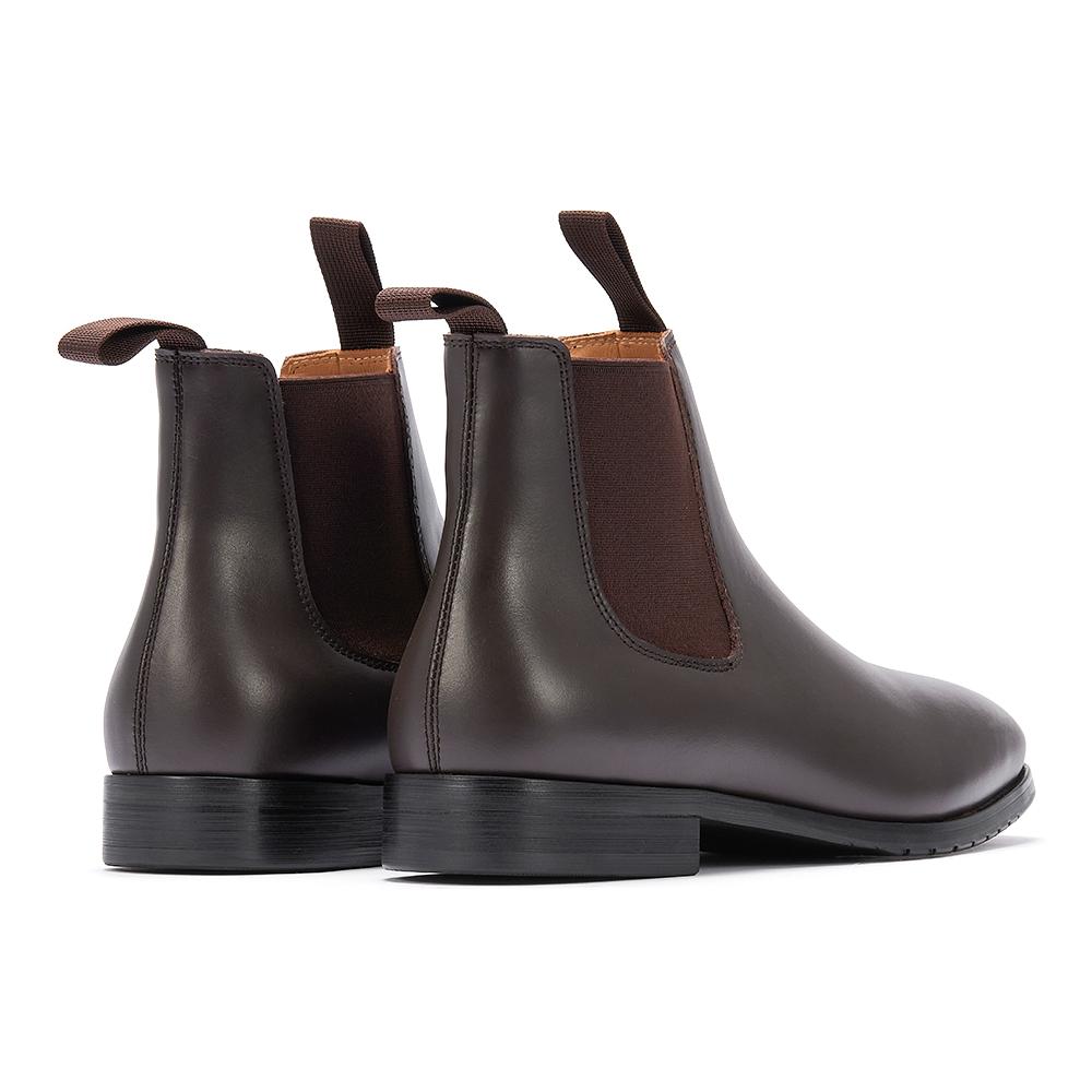 Fashion High Quality Men's Genuine Leather Chelsea Boots Top Layer Cowhide Lining Raw Rubber Sole Latex EVA Insole-Slip-On Winter Shoes