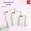 Minimalist Transparent PP Coil Notebook with Detachable Binding - A5, A6, B5 Sizes for Students & Office Use.