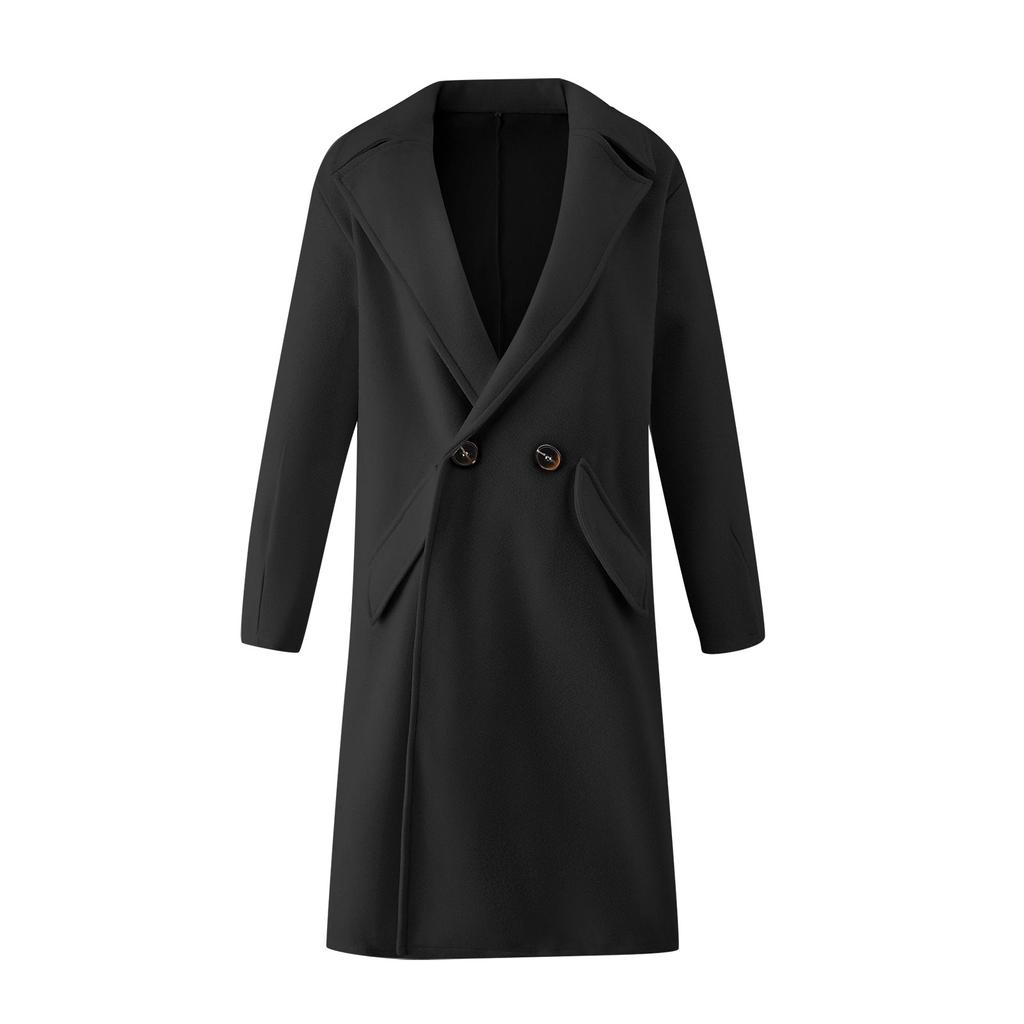 Women's Autumn And Winter Long-Sleeved Suit Collar Double-Breasted Neko Jacket