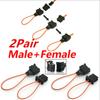 2 Pair Car Male+Female Plug Adapter Diagnostic Fiber Optic Bypass Loop Black Kit