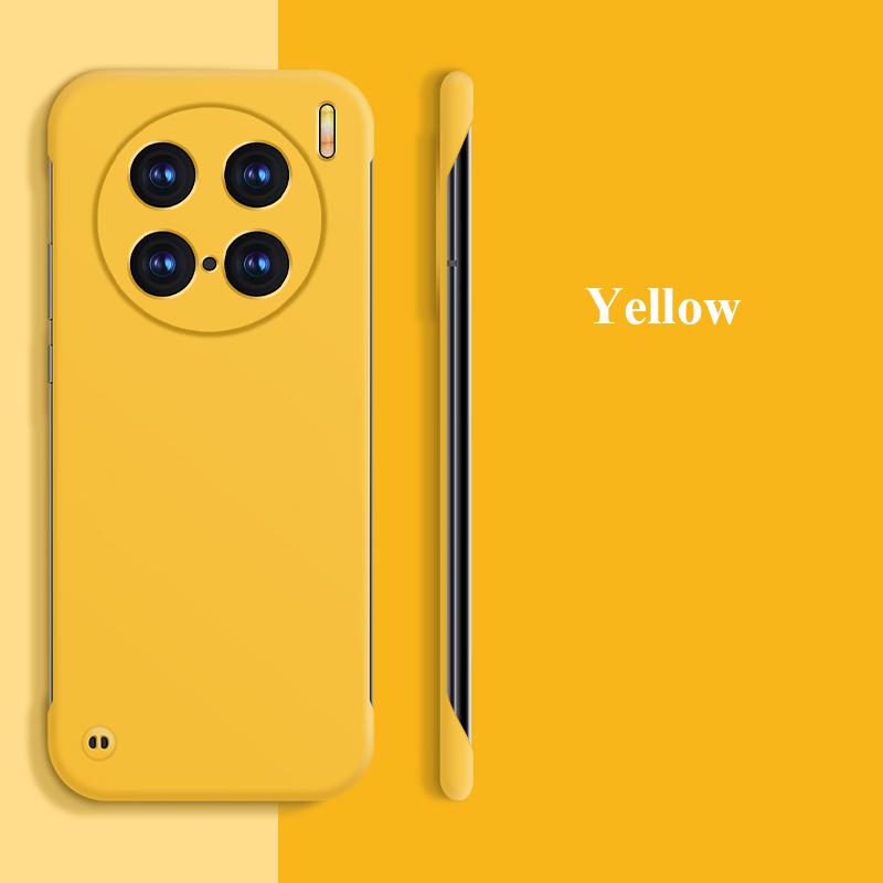 

Ультратонкий безрамочный матовый чехол для ПК с защитой от отпечатков пальцев для vivo X100 X100s X90 X90s X80 X70 Ultra Pro Plus противоударная задняя крышка X100 Ultra жёлтый