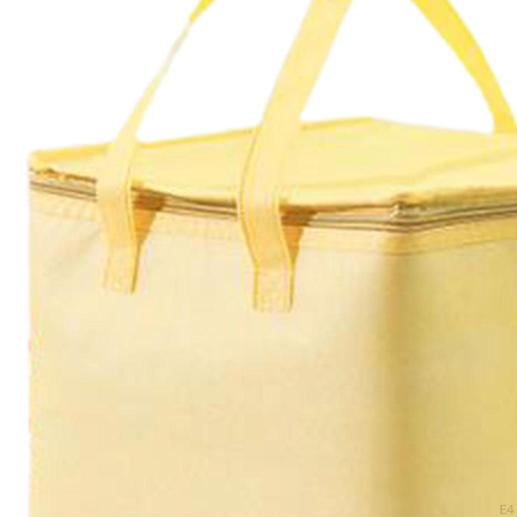 Insulated Lunch Bag Thermal Zipper Picnic Cake Transport Food Delivery Tote