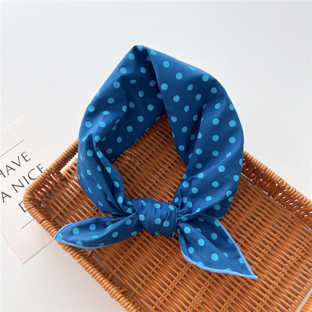 Cotton And Linen Small Square Scarf Silk Scarf Women'S Spring And Autumn New Style Artistic And Versatile Fashionable Temperament Headband Scarf