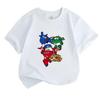 Kids Boys Girls 100% Cotton Crew Neck Short Sleeve T-Shirt, Cute Cartoon Airplane Printed Casual Tees for Children Daily Summer Wear Tops
