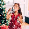 DERAYEE 36Pcs Christmas Bubble Wands for Kids Bulk, Xmas Mini Bubbles Party Favors Christma Toys Gift for Boys Girls Christmas Classroom Awards,