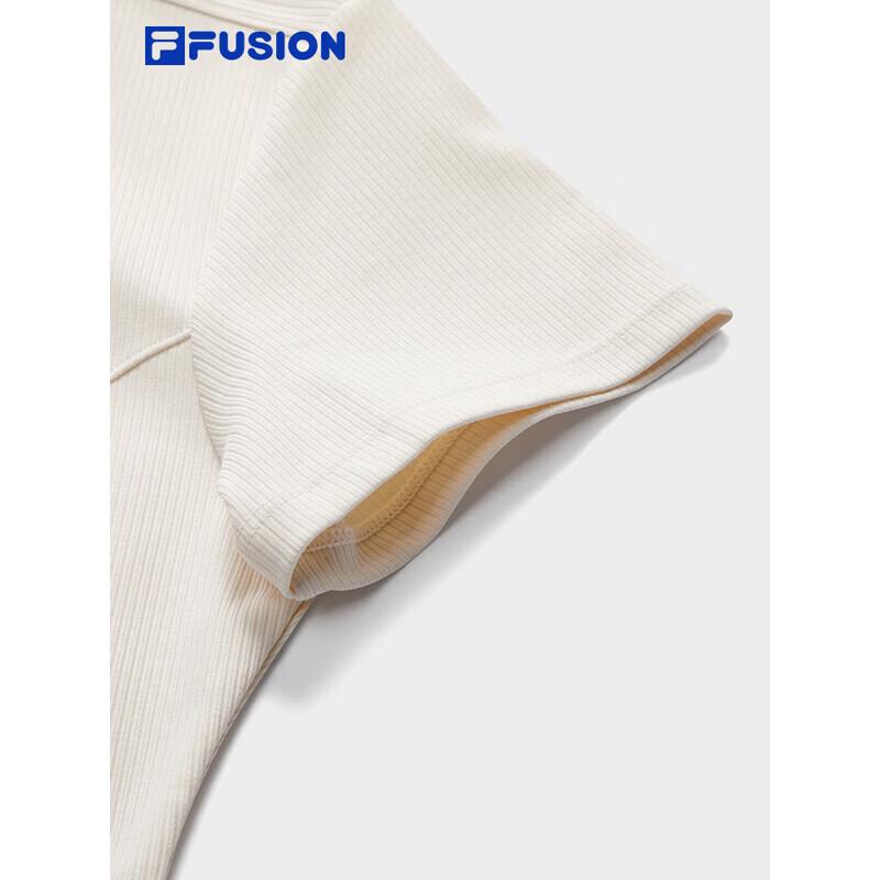 FILA FUSION Women's Solid Knit Slim-Fit T-Shirt