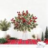 Artificial Plants with Berries Realistic Looking Artificial Greenery Festive Christmas Decor Set with Artificial Holly for Home