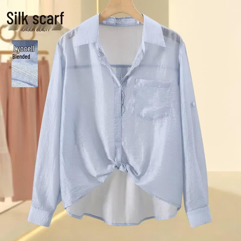 Women s Lyocell Linen Blend Lapel Shirt XL