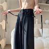 Men's Cool Italian Naples Trousers - Loose, Wide-Leg Design with a Draped Style