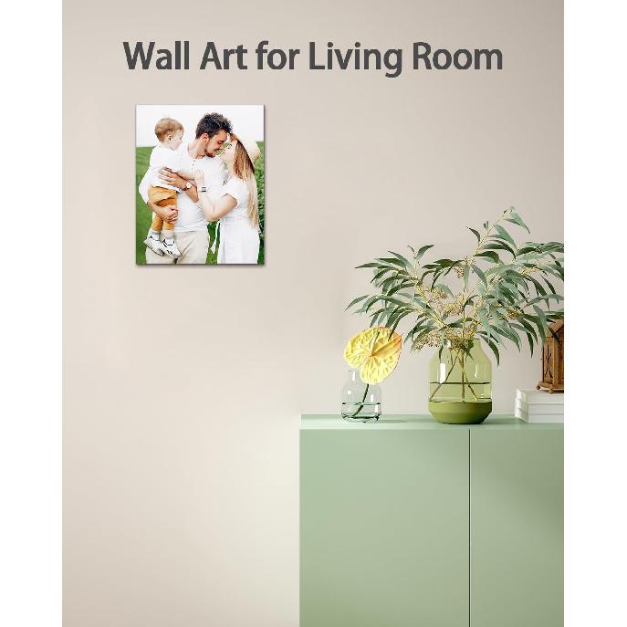 Personalized  Canvas Wall Art,  Canvas Prints with Your Photos for Living Room, Bedroom, Wedding Pet Baby Family Photo Framed Wall Art, ized Photo