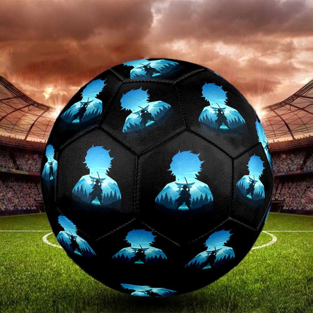 1pc Demon Slayer Kimetsu No Yaiba Football Soccer Ball Size 5 Indoor Soccer Ball Fashion Colorful  Backyard Game -Great For Sports Fans Gift HE5