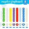 8Pcs Textured Silicone Pen Grips Children Student Pencil Aid Grip Set Reusable Sensory Pencil Sleeve Handwriting Pen Sleeve Tool