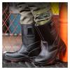 Herren Luxusmode Stahlkappen Arbeitssicherheitsschuhe Weichleder Schweißschuhe Arbeiter hoher Schaft Stiefel Sicherheitsfußbekleidung Herren