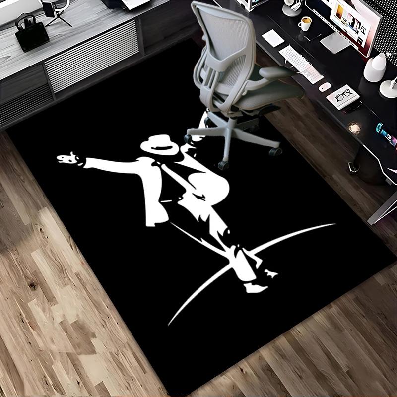 Tappeto Antiscivolo per Soggiorno Michael Jackson Tappeto Morbido per Camera da Letto Sala Giochi Stanza dei Bambini Divano Ufficio Decorazione Casa Zerbino