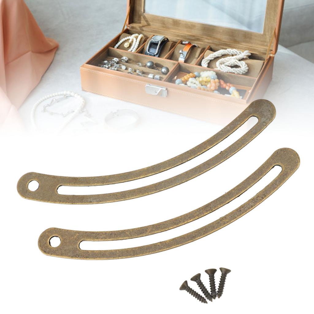 20 Set Lid Support Hinge Metal Retro Lid Stay Hinge with Screw for Cabinet Box Furniture