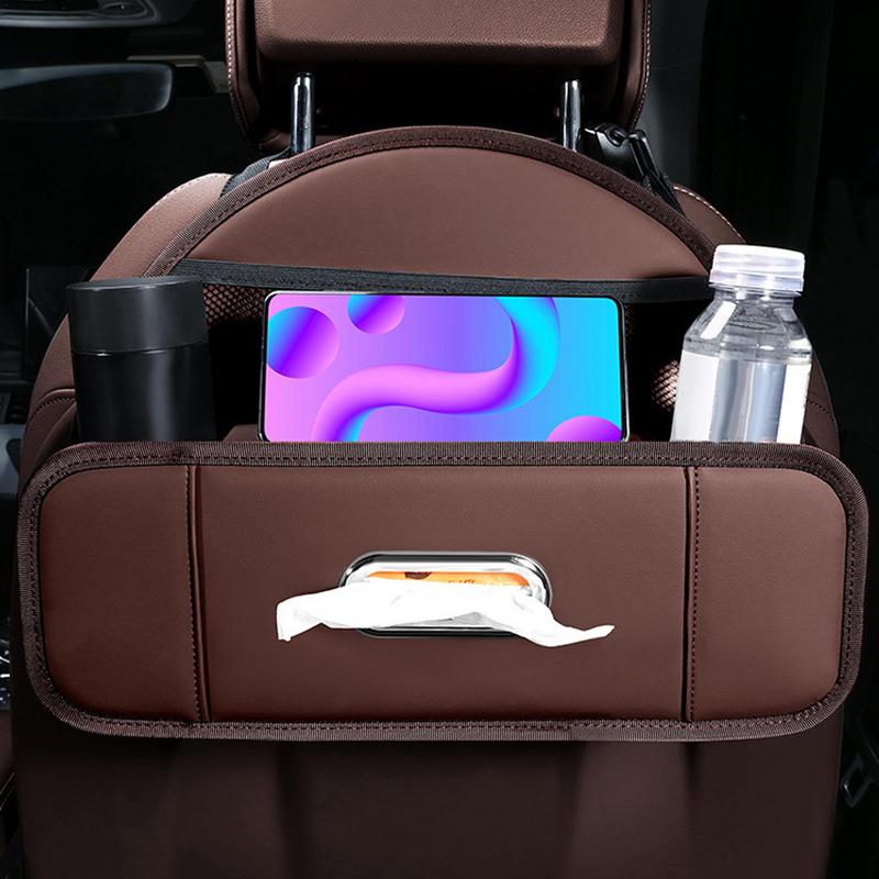 Bilorganisatörer för baksätet Förvaring för nackstöd med mobiltelefonhållare Papperslåda Förvaringslåda för baksätet för paraplyer