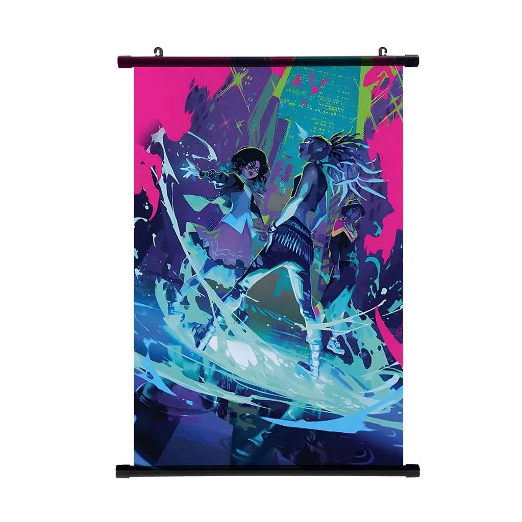 KPop Łowcy Demonów Plakat Obraz do Zawieszenia Huntrix Girl Zoey Rumi Mira Saja Chłopcy Kpop Wystrój Domu Plakat Zwój Ścienny