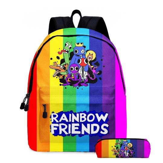 Rainbow Friends Elementary School Bag Two-Piece Rainbow Friends Children'S Cartoon Backpack Pencil Case