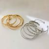 European Open Layered Bangle - Elegant High-End Commuter Bracelet with Trendy, Bold Design for Women.