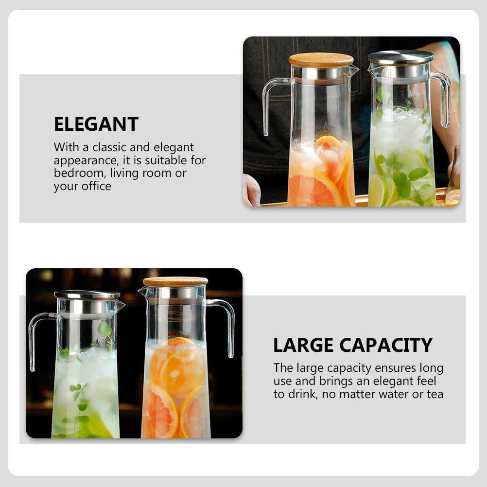 Premium Clear Acrylic Water Pitcher Large Capacity Household Drinking Pitcher for Living Room Bedroom Office Elegant Tea Water