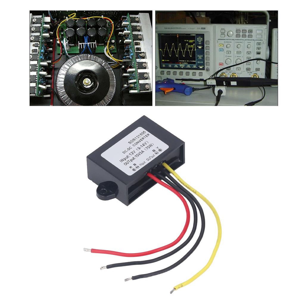 DC To DC Boost Module IP67 Waterproof Step Up Converter Module 9‑14V Input 15V Output