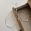Korean Style Heart-Shaped Clavicle Chain: S925 Sterling Silver Mother-of-Pearl Necklace Bracelet